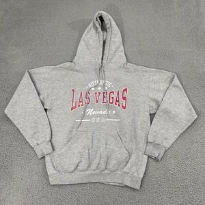 Las Vegas Nevada Hoodie Adult M Gray Travel Destination Souvenir Pullover